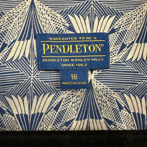 Pendleton silk blouse, Excellent condition, blue pattern, Womens Size 16 - Picture 5 of 7
